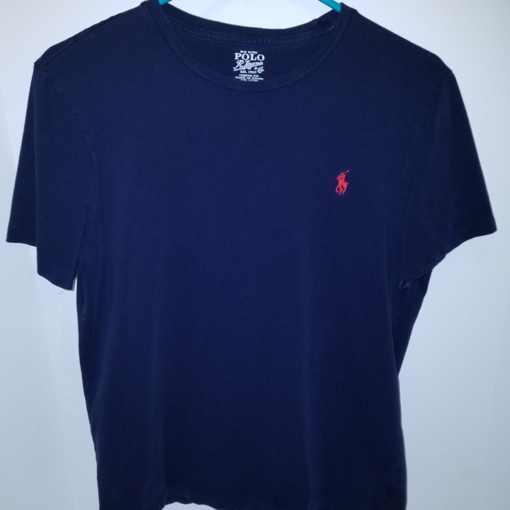Polo By Ralph Lauren Mens Medium Dark Blue Shirt